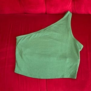 Victoria Secret Pink Rib One Shoulder crop top NWT